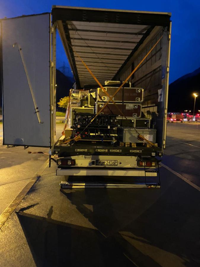 LKW Panne/Unglück vor dem Gotthardtunnel.